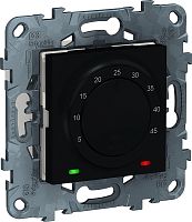 Терморегулятор механический с датчиком без рамки Schneider Electric Unica New 0С +50С антрацит картинка